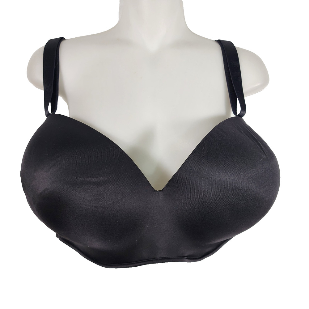 Lane Bryant Cacique Strapless Convertible Multiway Bra 40H Black Underwire Push